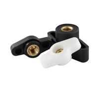 plastic handle nut 10pcs Plastic T-Handle Hand Knob Bakelite Nuts M4 M5 M6 M8 Z-type Mechanically Adjustable Thumb Tighten Nut(Blind End(White),M6 (Head 27mm))