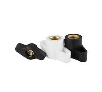 plastic handle nut 5/10pcs Z-type Hand Nuts 27# 36# M4 M5 M6 M8 Through/Blind Hole Adjusting Nut Plastic Head Knob T Thumb(Through Hole,M5(27) black-10PCS)