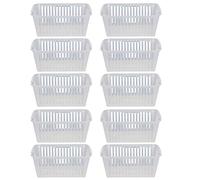 Plastic Handy Basket Storage Basket Great for Bathrooms,Bedroom and Kitchen-30CM-(CLEAR) (10)