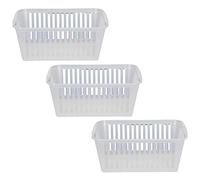 Plastic Handy Basket Storage Basket Great for Bathrooms,Bedroom and Kitchen-37CM-(CLEAR) (3)