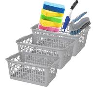 Plastic Handy Storage Basket Cool Grey Large Multipurpose