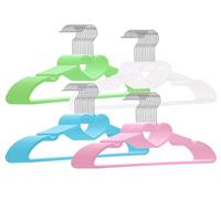 Plastic Hangers 20 Pack-Rainbow Clothes Hangers Ultra Thin Space Saving， Heart Hangers with 360 Degree Swivel Hook - Strong and Durable Adult Coat Hangers for Dress, Shirts, Coats