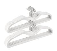 Plastic Hangers 20 Pack Ultra-Thin Space-Saving ABS 360° Swivel Hook Ideal for Closet Organization Fits Coats Shirts Dresses & More (20, White)