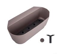 Plastic hanging flower pot for For Balcony railing offering a sleek, stable, and space efficient way to display orchids and succulents outdoors (Curry Color)