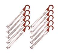 Plastic Hanging Flower Pot Hooks Space Efficient 10pcs Pp Flowerpot Support Tools with Easy Installation, Brown Flower Pot Hangers for Garden and Balcony for Lanterns