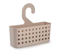 Plastic Hanging Shower Caddy Basket Organizer | Wall-Mounted Bathroom Toiletry Holder for Washroom Storage | Durable Plastic Shower Basket (Taupe)