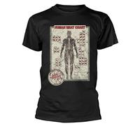 Plastic Head Cattle Decapitation 'Human Meat Chart' (Black) T-Shirt (XX-Large)
