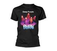 Plastic Head Deep Purple Burn Band Logo T Shirt, Black, S