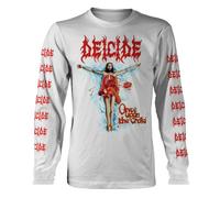 Plastic Head Deicide 'Once Upon The Cross' (White) Long Sleeve Shirt (x-Large)