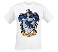 Plastic Head Men's Harry Potter Ravenclaw Banded Collar Short Sleeve T-Shirt, White, XX-Large