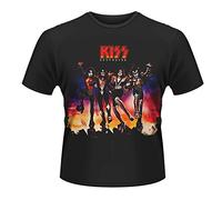 Plastic Head Men's Kiss Destroyer Banded Collar Short Sleeve T-Shirt, Black, Small