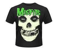 Plastic Head Men's Misfits Glow Jurek Skull Crew Neck Short Sleeve T-Shirt, Black, Large
