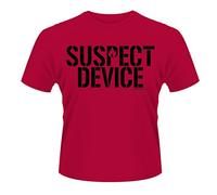 Plastic Head Men's T-Shirt Stiff Little Fingers Suspect Device Banded Collar Short Sleeve Red M