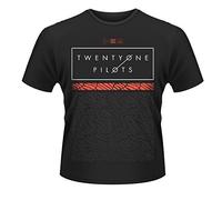 Plastic Head Men's Twenty-One Pilots Scale Pattern Strip T-Shirt, Black, X-Large