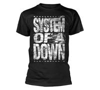 Plastic Head System of A Down Distressed Logo T Shirt XL Black