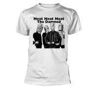Plastic Head The Damned 'Neat Neat Neat' White T-Shirt (UK, Alpha, XXL, Regular, Regular, White)