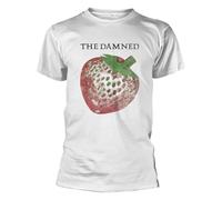 Plastic Head The Damned 'Strawberries' White T-Shirt (UK, Alpha, S, Regular, Regular, White)