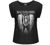 Plastic Head Women's Black Veil Brides Fallen Angel GRST T-Shirt, 10 (Size:Medium)