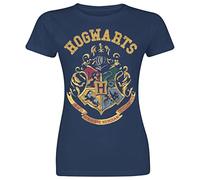 Plastic Head Women's Harry Potter Crest GTS T-Shirt, Blue, Size 14 (Size:X-Large)