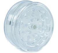 Plastic Herb Grinder 3 Part Magnetic Shark Teeth Assorted Colours, 60mm 3 Piece Herb Grinders, Portable and Pocket Size, Smell Proof Airtight Stash Compartment (Clear)