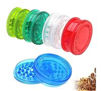 Plastic Herb Grinder 3 Part Magnetic Shark Teeth Assorted Colours, 60mm 3 Piece Herb Grinders, Portable and Pocket Size, Smell Proof Airtight Stash Compartment (Random Assorted Colours)