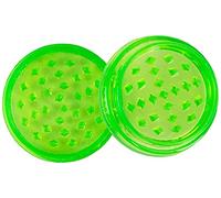 Plastic Herb Grinder 3 Part Non Magnetic Shark Teeth Assorted Colours (Light Green)