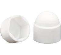 Plastic Hex Nut Caps 15pcs Bolt Covers for Car Wheels - Durable White Hexagon Cap Nut Protectors(White,M6x10x14(30pcs))