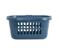 Plastic High Grade Hipster Style Washing Clothes Linen Storage Basket (Navy)