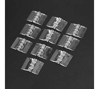 Plastic Hinges, 10pcs Transparent Plastic Hinges Plastic Acrylic Piano Hinges for Door, Piano, Cabinet（45x35mm）