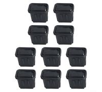 Plastic Hockey Rod End Cap 10 Pack For Composite And Wooden Poles, Small & Large Sizes Compatible With Adult And Youth Ice Roller Hockey Poles, Black(L)