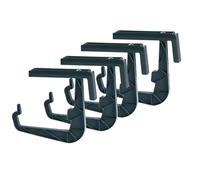 Plastic Holder Flower Box Rail Hanger Hooks - Adjustable Balcony & Fence Planter Weather-Resistant Hanging Bracket for Railing Flower Boxes (4, Anthracite)