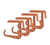 Plastic Holder Flower Box Rail Hanger Hooks - Adjustable Balcony & Fence Planter Weather-Resistant Hanging Bracket for Railing Flower Boxes (4, Terracotta)