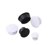 Plastic Hole Plugs 300PCS/200PCS/100PCS Black White 5mm-50mm Snap in Locking Hole Tube Flush Type Panel Plugs Hole Plug for Chairs, Furniture Cabinet Kitchen Cupboard(Black,100PCS-32mm)