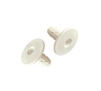 Plastic Hole Tidy, Cable Wall Entry Cover, 8mm Hole, Feed Through Coaxial Bushes, Wall Grommets, Entry Tidy Cap White, Internally and Externally Pack of 2