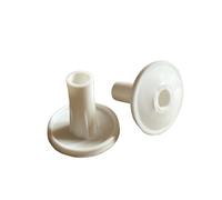 Plastic Hole Tidy, Cable Wall Entry Cover, 8mm Hole, Feed Through Coaxial Bushes, Wall Grommets, Entry Tidy Cap White, Internally and Externally Pack of 2