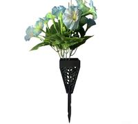 Plastic Hollow Cone Flower Basket For Outdoor For Cemetery Grave Garden Use With Hollow Drainage Profile And Spike-Based Soil Insertion(C)