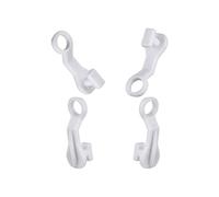 Plastic Hooks - Compatible with Swish Bracket Runners, White Track Rail Fittings for Window Poles & Blackout Curtains - Pack of 50