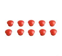 Plastic Hot Cold Water Tags 6.7mm Hole Fit Red Decor | Prevents scalding accidents, clear hot/cold distinction, for durable plastic build, red color visibility, 10-piece bulk pack