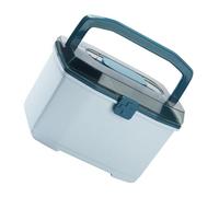 Plastic Household Medicine Case Double Layer Desktop Box | Lightweight Storage, Lockable Cover, Dust Protection, Workplace and Schools Use, Blue Finish