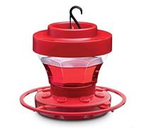 Plastic Hummingbird Feeder with Moat and Bee Guard, Leak-Proof Design for Small Birds, Outdoor Garden Bird Feeding Cage, Compact 9.8 x 9 x 9.8 cm