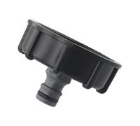 Plastic IBC Tank Tap 60mm Coarse Thread Fitting for 275-330 Gallon Tote, Drain Adapter with 16mm Hose Connection and 1/2" 3/4" Cap(1/2)