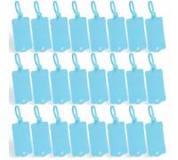 Plastic Identification Labels Waterproof Blank Shipping Tags 2.56 x 1.42 Inches Security Seals with Zip Ties for Logistics, Luggage, Product, Key Storage (50Pcs, Blue)