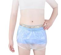 Plastic Incontinence Shorts Postoperative Protective Pants Waterproof Leak-Proof Shower Pants Reusable for Prolonged Bed Rest Medical StaffClear,XS