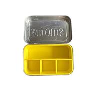 Plastic Insert Tray for Altoids-Style Tin Organizer Insert-Pill Organizer with Multi-Compartment Layout-Mint Tin Divider for Travel-Storage & EDC (Yellow, 4 Compartments)