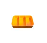 Plastic Insert Tray for Altoids-Style Tin Organizer Insert-Pill Organizer with Multi-Compartment Layout-Mint Tin Divider for Travel-Storage & EDC (Orange, 3 Vertical Slots)