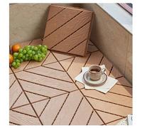 Plastic Interlocking Deck Tiles Set of 36pcs, 12x12in Composite Decking Resist Rust, Water, Weather, Patio Floor Decking Tiles,Coffee Color,45PCS