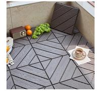 Plastic Interlocking Deck Tiles Set of 36pcs, 12x12in Composite Decking Resist Rust, Water, Weather, Patio Floor Decking Tiles,Coffee Color,45PCS