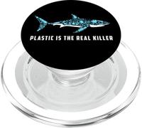 Plastic Is The Real Killer Shark Plastic Pollution PopSockets PopGrip for MagSafe