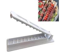 Plastic Kebab Maker Machine - Manual Kabob Mould Reusable Easy Kabob Maker Perfect for Barbecue Party and Outdoor Activities