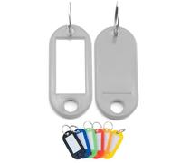 Plastic Key Tags Keyring ID Label FOB Mixed Colours (Grey (500PCS))